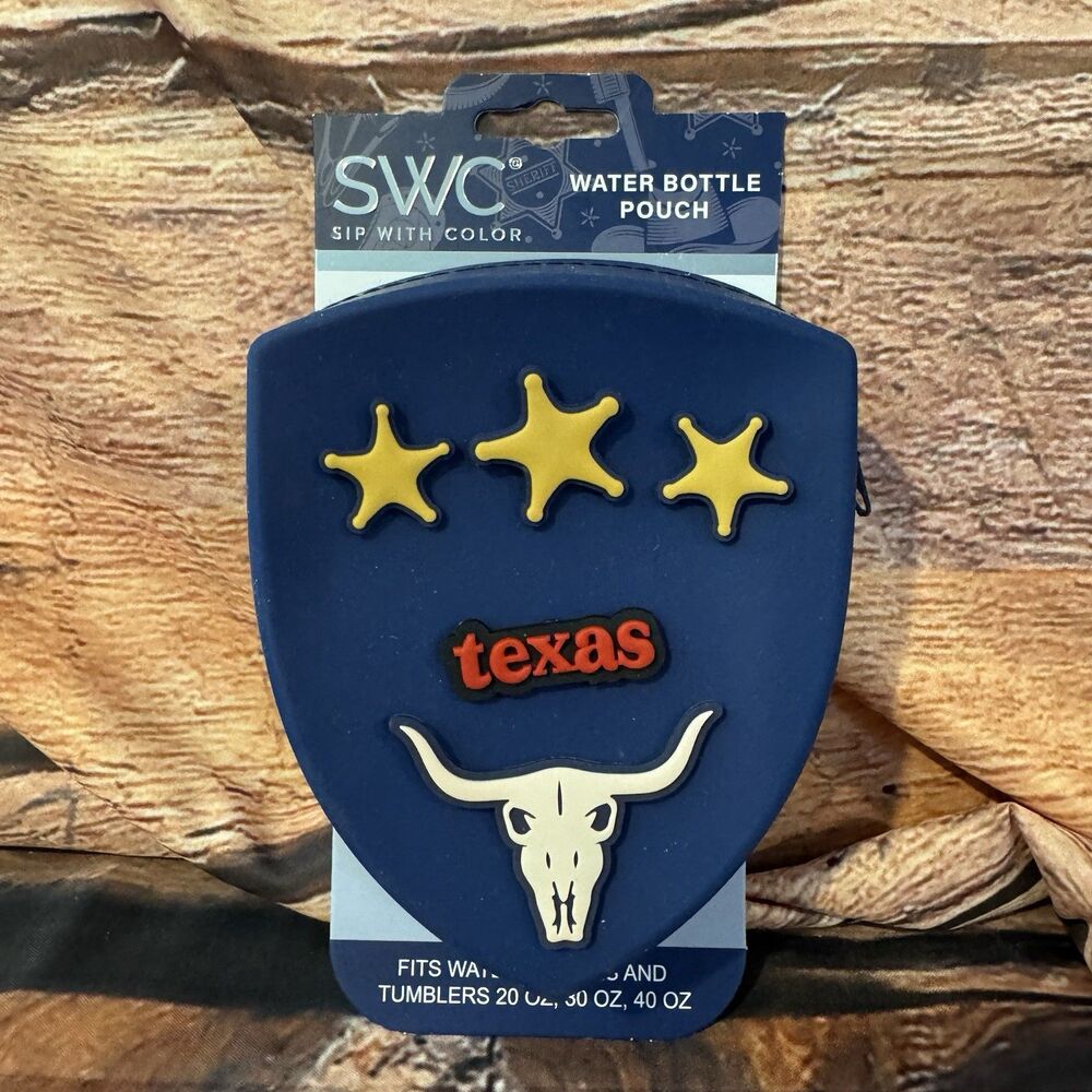 SWC Sip With Color Texas Silicone Water Bottle Pouch for 20 30 40 oz Tumbler